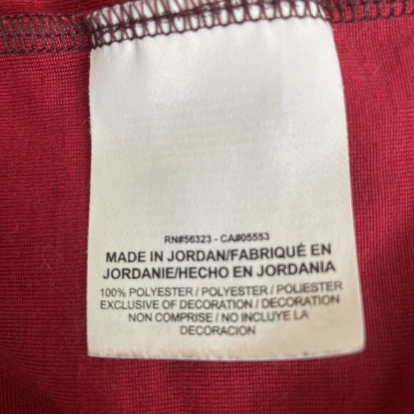 Nike Dri-FIT 1/4 Zip Long Sleeve Shirt Red‎ Mens M Running Training Top Gym Walk - Picture 6 of 7